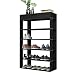 Produktbild SogesHome Schuhregale 5 Ebenen mit Schubladen Holzschuhe Lagerregal Schuhe Organizer, Schuhaufbewahrung,Schwarz 75x 30 x 94 cm,L24-BK-SH