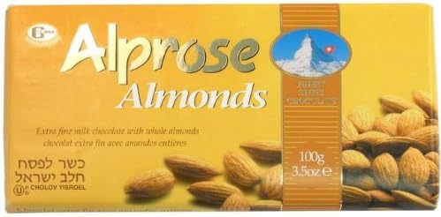 Alprose Swiss Choc Bar Milk Almond 3.5 Ounce