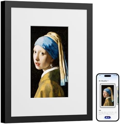 （01:30時点） 【お正月おすすめグッズ】SwitchBot AI アートキャンバス インテリア フレーム - 額縁 配線不要 壁掛け・卓上両用 目に優しい WIFI プレゼント 低電力 壁飾り 部屋飾り フレーム変更可能 25*20センチ