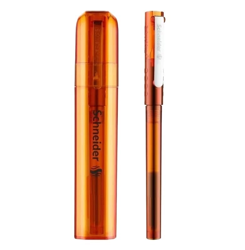 Stylo à pointe en iridium doré pour changer d'encre écriture fine étudiant orange