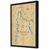 Personalized 3D Stonewall Jackson Lake Wood Map - Lake Depth Map Art - 7-Layer Nautical Decor - Rustic Wall Art for Lake House, Cabin - Gift for 5th Anniversary, Father’s Day, Christmas, Housewarming