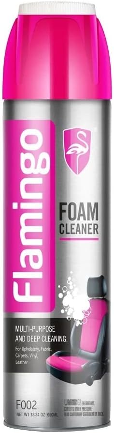 – FLAMINGO CARCARE TECH F002 Multipurpose Carpet/Leather Foam Cleaner (650ml)