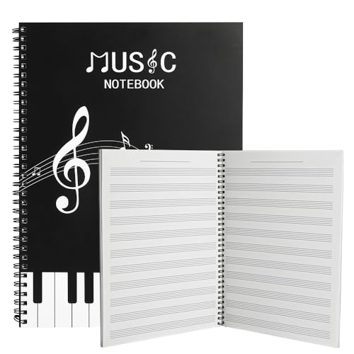 Carnet d'écriture de chanson de piano avec papier artistique et 100 pages vierges
