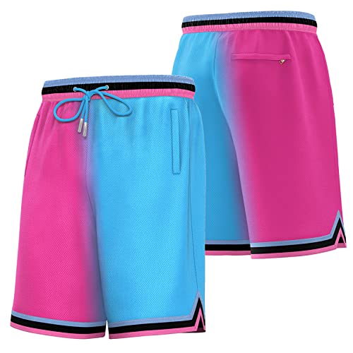 KXK Men’s Mesh Basketball Shorts,Athletic Shorts Gym Running Training Shorts with Pockets