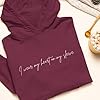 SMARTYPANTS Personalised I Wear My Heart On My Sleeve Hoodie Pullover - Name Initials Son Daughter Mum Mummy Mother's Day (Large, Burgundy Smoke) #1