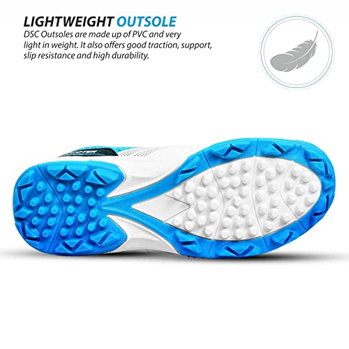 Dsc Zooter Cricket Shoe For Men And Boys, Size-9 Uk (White-Blue) #TOP5