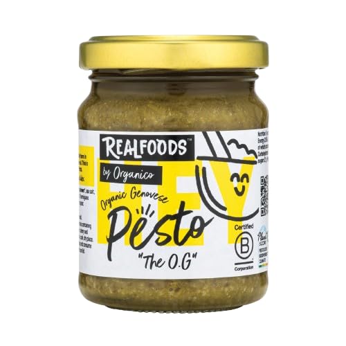 Realfoods by Organico | Organic Genovese Pesto – Ideal for Pasta & breadsticks, 120g