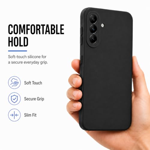 Image of ArmourPro Soft Silicone Back Cover for Samsung Galaxy A37 | Black