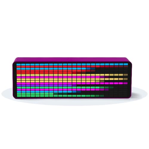 Analizador de audio con espectro musical LED RGB, sensor de sonido y reloj de 1624 segmentos