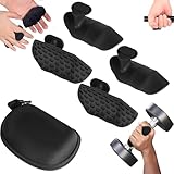 SMHUCOQS 2 Pares puños de Goma Antideslizantes para Entrenamiento Negros con Caja de Almacenamiento, Guantes Protectores...