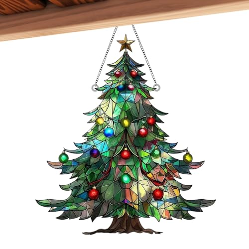 Attrape-soleil en verre coloré pour fenêtre de Noël, attrape-soleil en acrylique, décorations de Noël, attrape-soleil, ange de Noël fait à la main, décoration de Noël