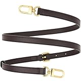 YAZHIMI Vachetta Leather Adjustable Crossbody Strap women crossbody leather purse strap (Coffee-width:0.59 inches(1.5cm))