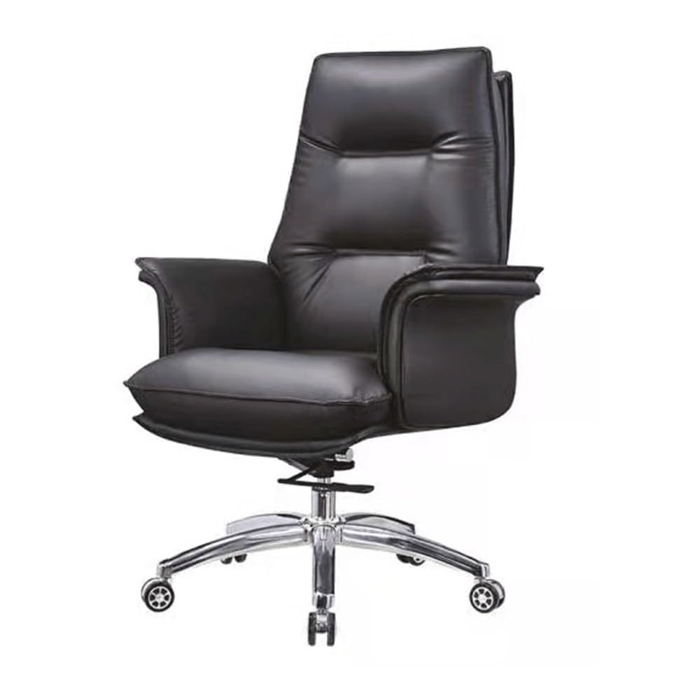 HTTGDGDH Ergonomic High Back Pu Leather Executive Office Chair - Adjustable Swivel Rolling Task Chair For Home Gaming And Bedroom - Stylish Comfort & Support,