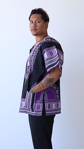 Image of DA'IKI Dashiki Cotton Shirt African Tribal Kaftan Boho Caftan Unisex