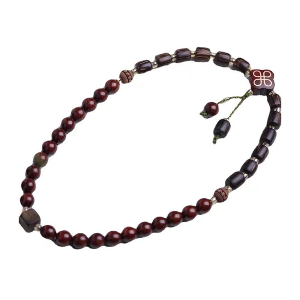 SOHNVWTGD Prayer Beads,Beads Necklace,Bracelet, 8Mm Double Layer Delicate Buddhist Prayer Bead Bracelet for Yoga Meditation Chanting Mala