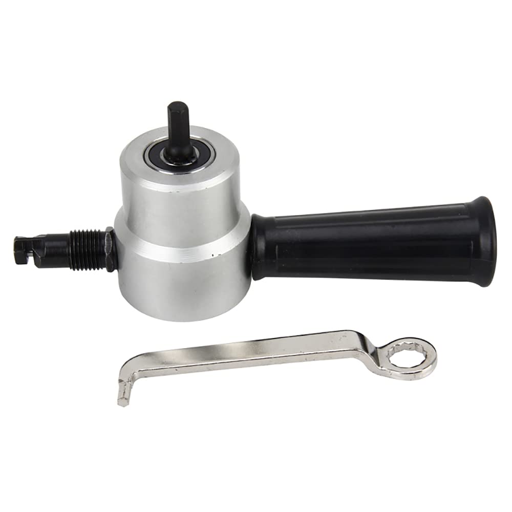 Ancllo Double Head Sheet Metal Nibbler Cutter 360 Degree Adjustable Power Drill Nibbler Cutting Tools Kit