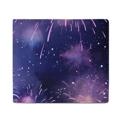 Fireworks Bifold Wallet Front Pocket Wallet Credit Card Wallet Cute Card Holder for Women Men
