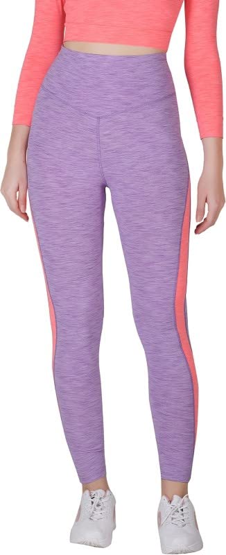 Women's Color Block Polyester Blend Stretchable Ankle Length Skinny Fit Yoga Workout Gym Activewear Tights -SWIRL LEGGING-image-3