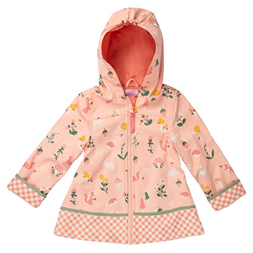 Image of Stephen Joseph, Girls Raincoat Waterproof Jacket Cotton Lined Hooded Outerwear for School Travel Sizes 2T-7 /8