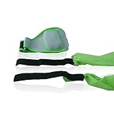 Material des Beingurts: graue Tauchmaterialien auf der Oberfläche, rutschfestes PU für den Boden, grüne Baumwolle an der Seite.