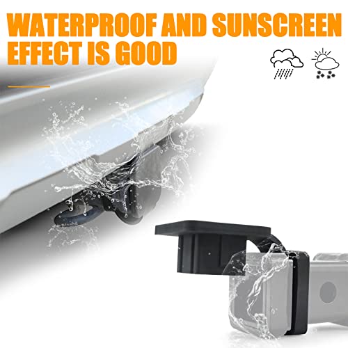 Sodcay Pack-1 Trailer Hitch Cover, 2" Receiver Tube Hitch Plug, Trailer Hitch Cover Tube Plug Insert For Toyota Ford Jeep Chevrolet Nissan Dodge Ram Porsche Mercedes (Black) #TOP5