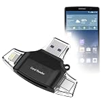 BoxWave Smart Gadget Compatible with LG G Vista 2 - AllReader SD Card Reader, microSD Card Reader SD Compact USB - Jet Black