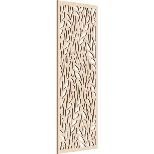 Ortonville Decorative Pierced Fretwork Wood Wall Panels, 21 3/8"W x 54 3/8"H x 3/8"T, Red Oak