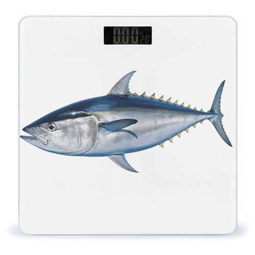 Báscula digital de baño Tuna Thunnus con pantalla LCD y cinta métrica miniatura 1