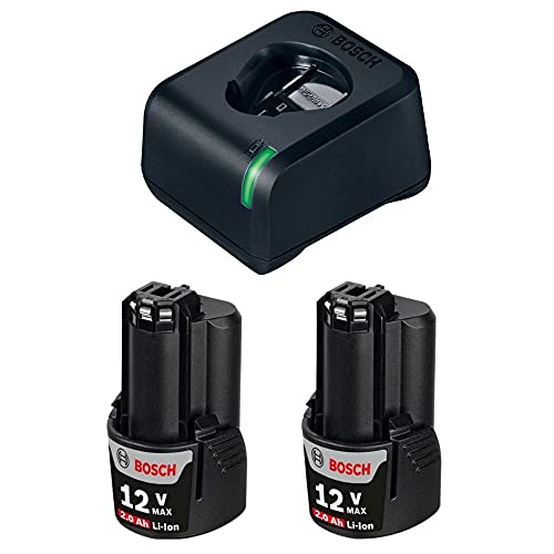 Bosch Kit 1 carregador bateria GAL 12V-20 e 2 baterias 12V 2,0Ah