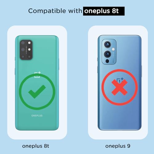 Image of Pikkme Back Cover for OnePlus 8T / 9R Mag-Safe Shockproof PC + TPU Protective Case Magnetic Support Bumper Case (Transparent Mag-Safe)