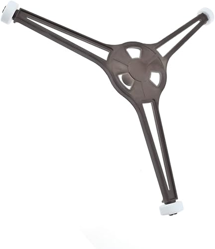 SDTC Tech Paquete de 1 bandeja giratoria de cristal para horno de microondas, soporte giratorio de triple brazo con ruedas (longitud del brazo 3.54