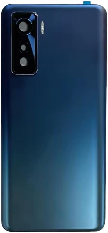 Compatible Rear Glass Back Cover for vivo iQOO 5 5G Model V2024A – Battery Door Housing Replacement Part (Blue)