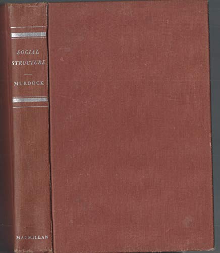 Social Structure (original 1949 hardcover) B07S8MWK5Q Book Cover