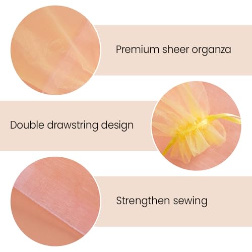 Image of Meowoo 100PCS Organza Bags, 3x4in Small Mesh Bags Drawstring for Jewelry, Candy, Christmas, Sachets, Festivals, Bathroom Soaps, Makeup Organza, Wrapping Supplies(mixedcolor)