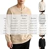 Suéter de cuello Henley para hombre Xiaojmake, manga larga talla extra 6