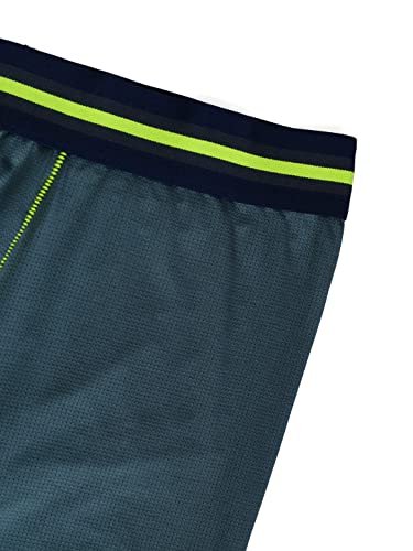 Image of TECHNOSPORT Men's Colorblock Trunks Underwear with ElastoLITE 4 Way Stretch Lightweight Breathable Moisture Wicking Soft Anti Odour Anti Microbial Comfort Fit Boxer Briefs Innerwear for Men
