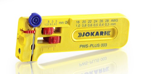 jokari 40026 pws plus 003 outil de dénudage de mini précision réglable pour dénuder les câbles, 28 18 awg (0,30 1,00 mm)