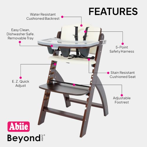 Image of Abiie Beyond Junior Convertible Wooden High Chair with Removable Tray