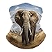 VTCTOASY Elephant Neck Gaiter Personalized Soft Windproof Face Covers Cozy Winter Neck Warmer Gator Scarfs Multipurpose Fashion Breathable Bandana Face Mask Scarf for Adult
