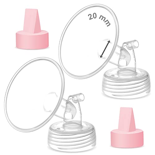 Image of Maymom Pump Part Compatible with Spectra/Ameda Luna Pumps, Syngery Gold; Incl Wide Mouth Flange 20 mm Valve; Not Original Spectra Flange; Replaces Spectra S1 S2, Plus Shield, Pump Parts, Accessories