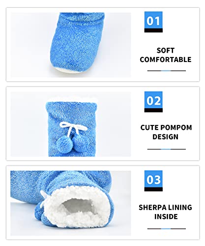 Image of Keyela Womens Non-Slip Sole Slipper Socks, Fluffy Winter House Booties | Ultra soft fuzzy warm indoor house slippers Non-skid bottom for safe walking Cozy winter footwear for ladies