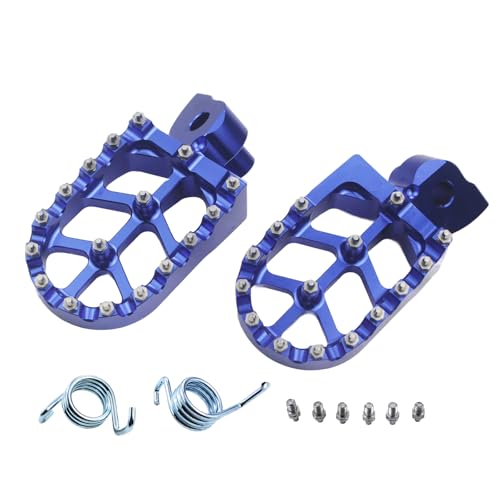 Repose-pieds en aluminium CNC pour Yamaha YZ et YZF, finitions premium bleues