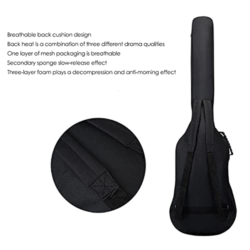 Bolsa de Bajo EléCtrico Bolsa de Concierto Mochila Estuche Blando Acolchado 5 Mm Acolchado Ligero