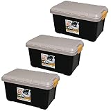 【3個セット】アイリスオーヤマ ボックス RVBOX 600 カーキ/ブラック 幅61.5×奥行37.5×高さ33cm