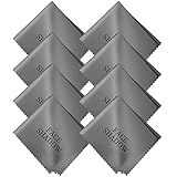 Face Shadow 8 Stück Brillenputztücher Microfaser in Optikerqualität, Mikrofasertücher Reinigungstuch für Brille, Kamera und Display, Brillentuch Brillenreinigungstücher,Soft Streifenfrei, 14cmx17cm