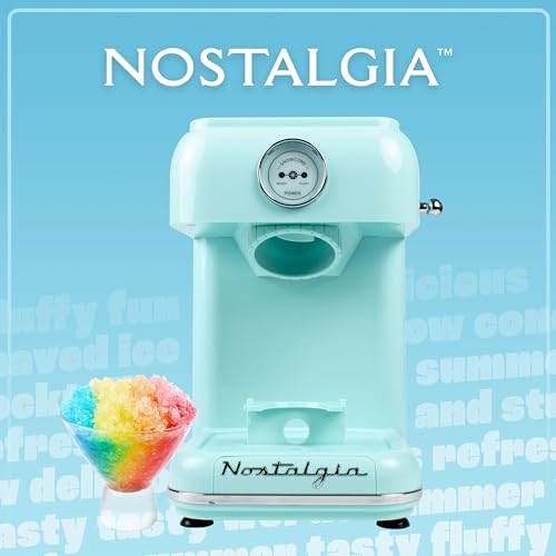 Nostalgia Snow Cone Shaved Ice Machine - Retro Table-Top Slushie Machine - Includes 1 Reusable Plastic Cup - Aqua by Nostalgia - Image 4