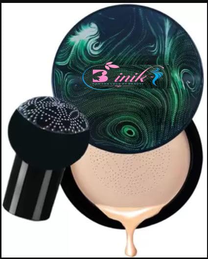B INIK3 in 1 CC and BB Water Proof Foundation Concealer Cream with Air Cushion Mushroom (Natural)