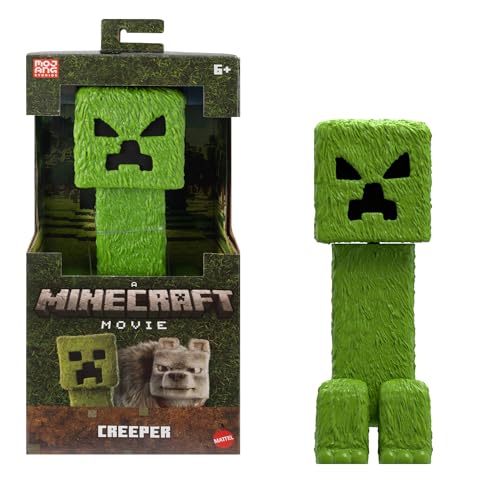 Mattel Minecraft Figurine articulée Creeper de 30 cm à collectionner, inspirée de "Minecraft : Le Film", JFR66