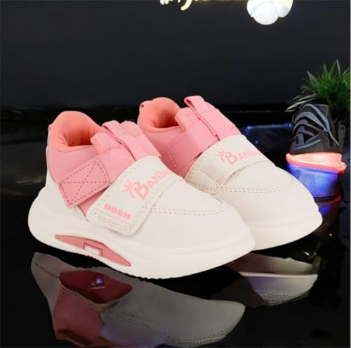 Image of HOOH Kids Fashion Sneakers, Unisex Comfort Shoes with Velcro Strap for Baby Boys and Girls for Age 18 Months to 7 Years