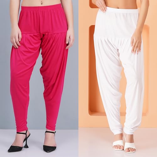 Image of Buy That Trendz Womens Viscose Dhoti Patiyala Salwar Harem Bottoms Pants